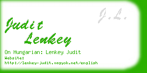 judit lenkey business card